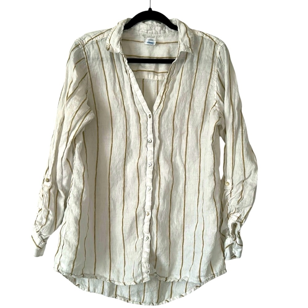 Sigrid Olsen Striped Linen Blouse